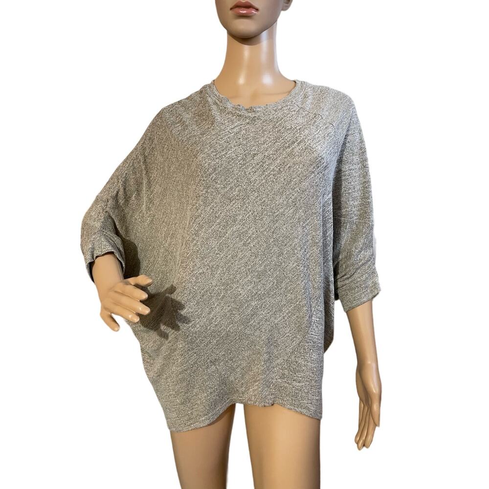Cupshe Poncho‎ Batwing Sleeve Sweater S Marled Knit Lightweight Asymmetrical Hem